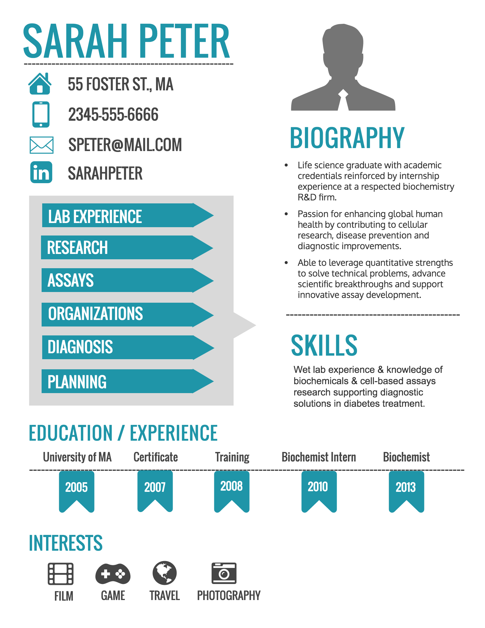 infographic resume template word