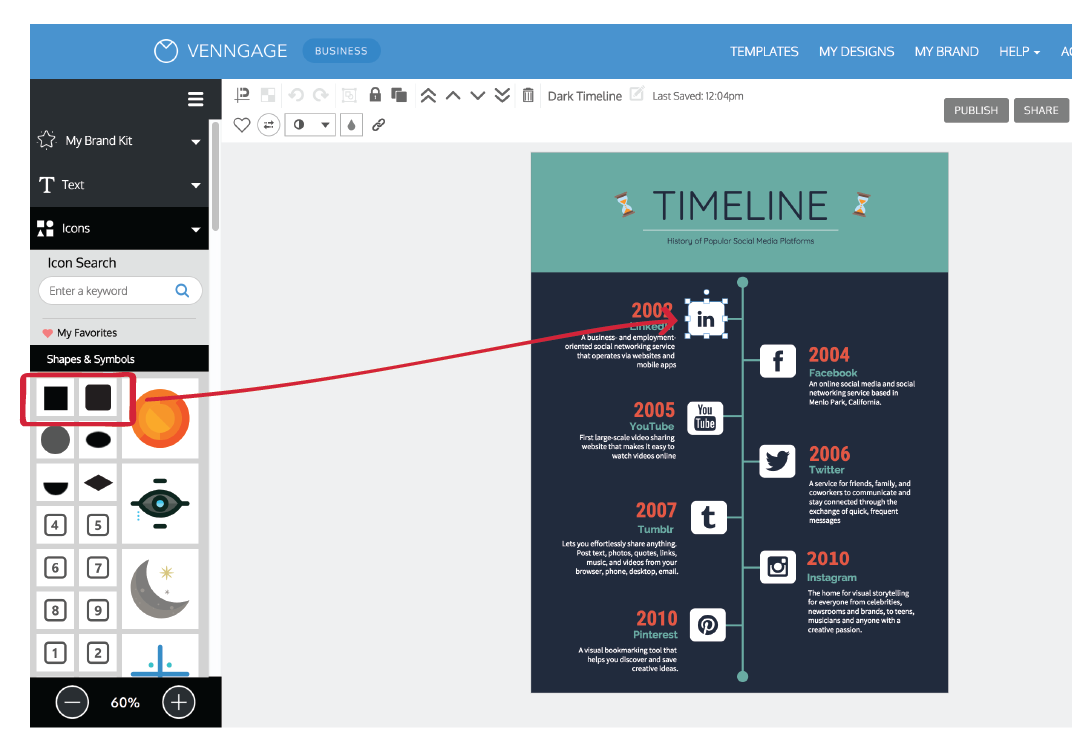 create timeline infographic online