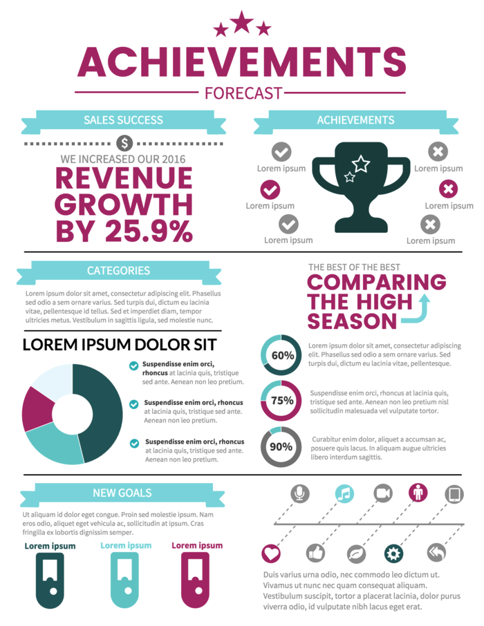 modèle d'infographie statistique