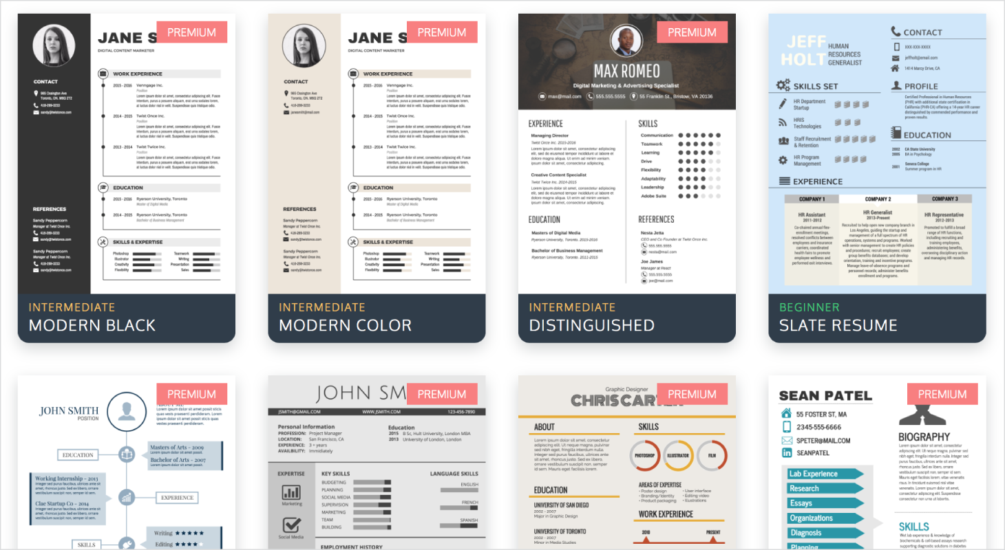 infographic resume tools