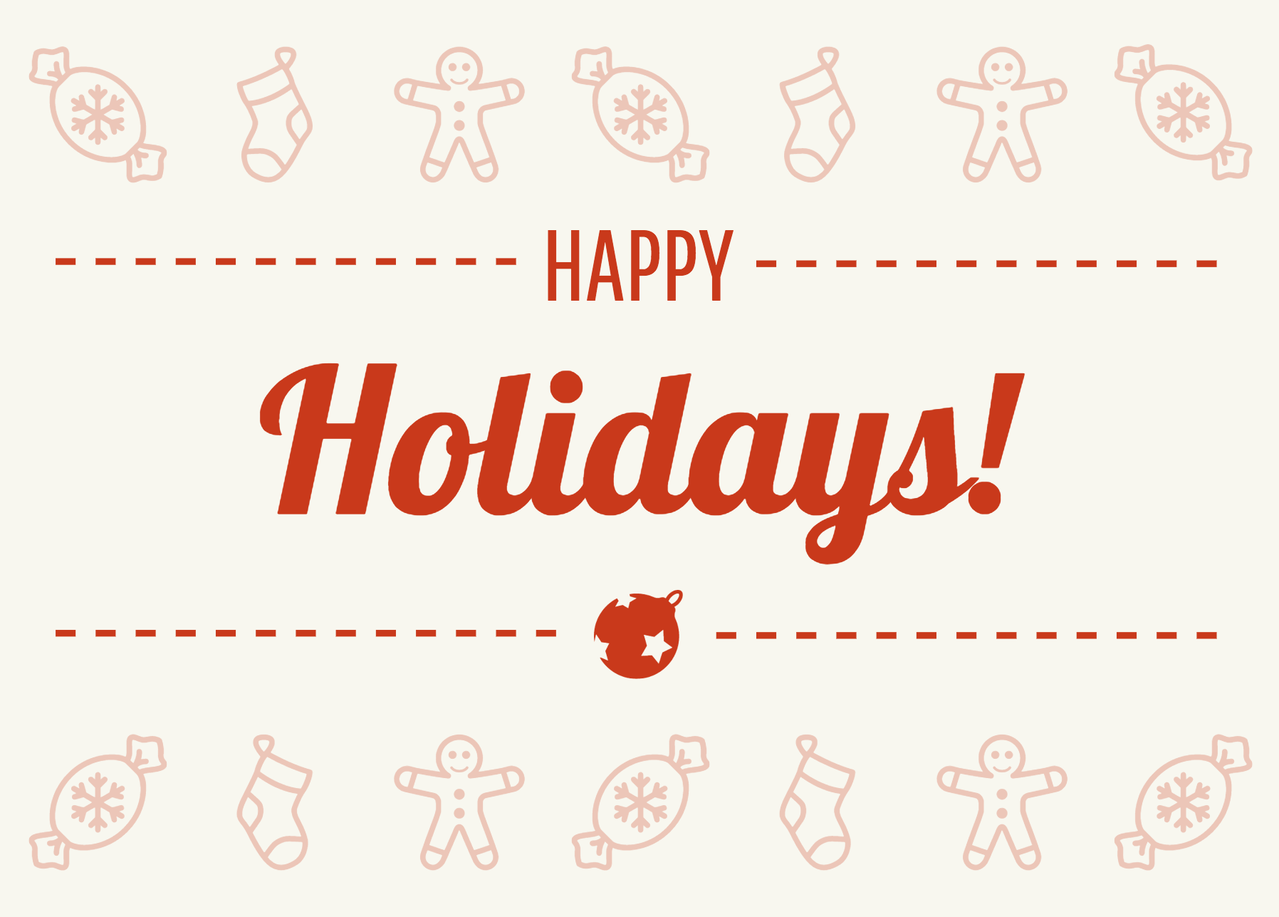 Happy Holidays Printable Free Card