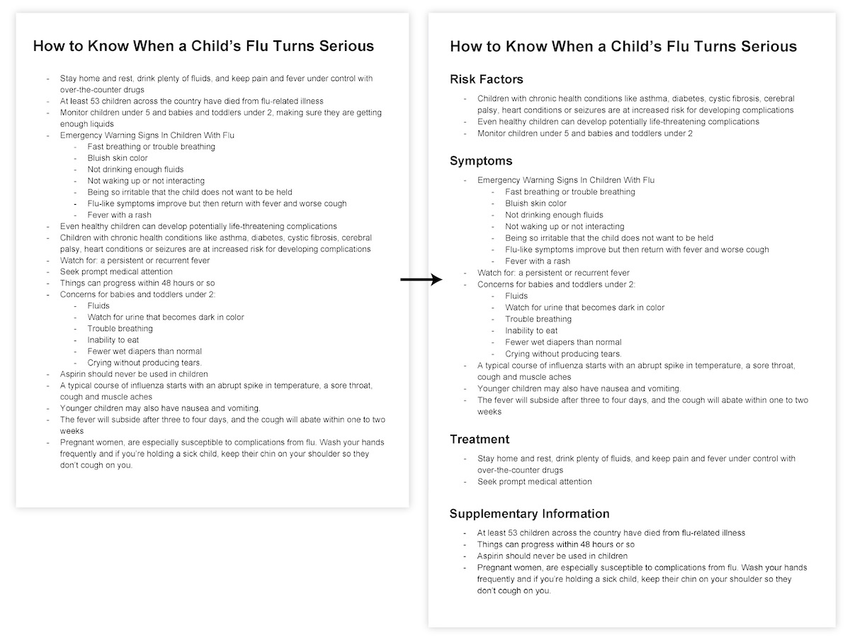 How to Summarize Information Example 4