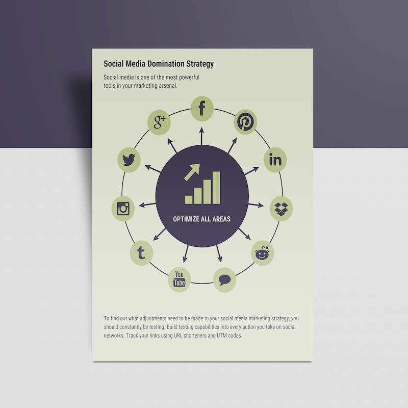 Social Strategy Process Infographic Template