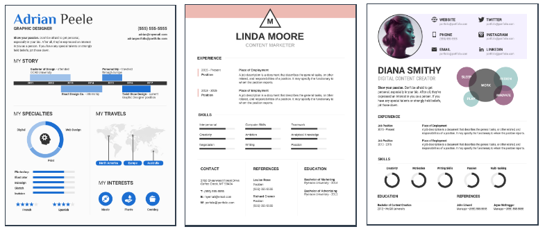 infographic resume templates