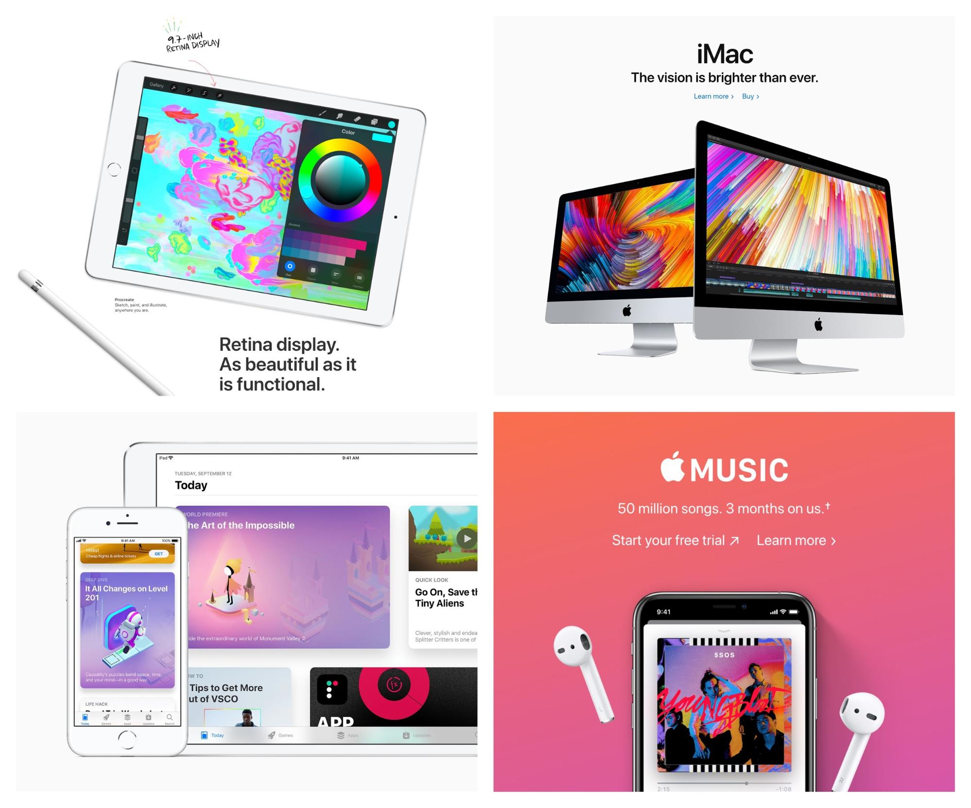 Graphic Design Trends 2019 - Vivid Colors Apple