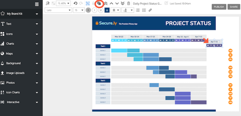 gráfico de gantt