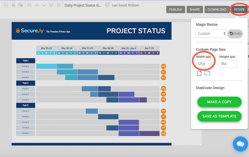 diagrama de gantt ejemplo