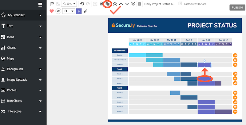 gráfico de gantt