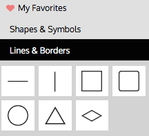 Lines and shapes in Venngage's decision tree maker