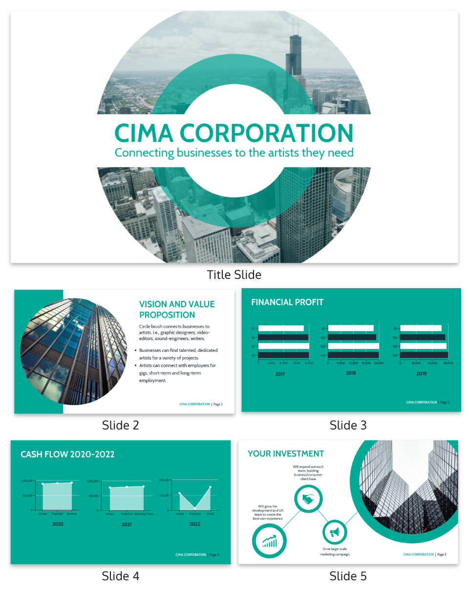 Corporate pitch deck template