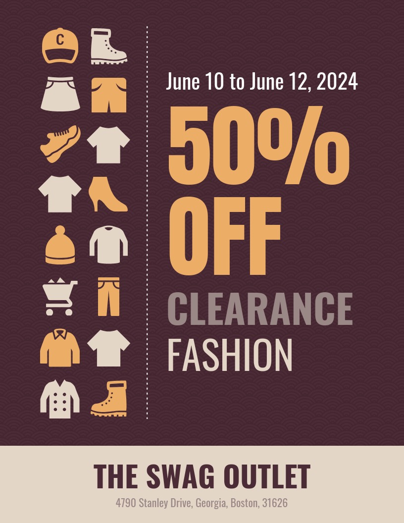 Modern Sale Poster Design Template