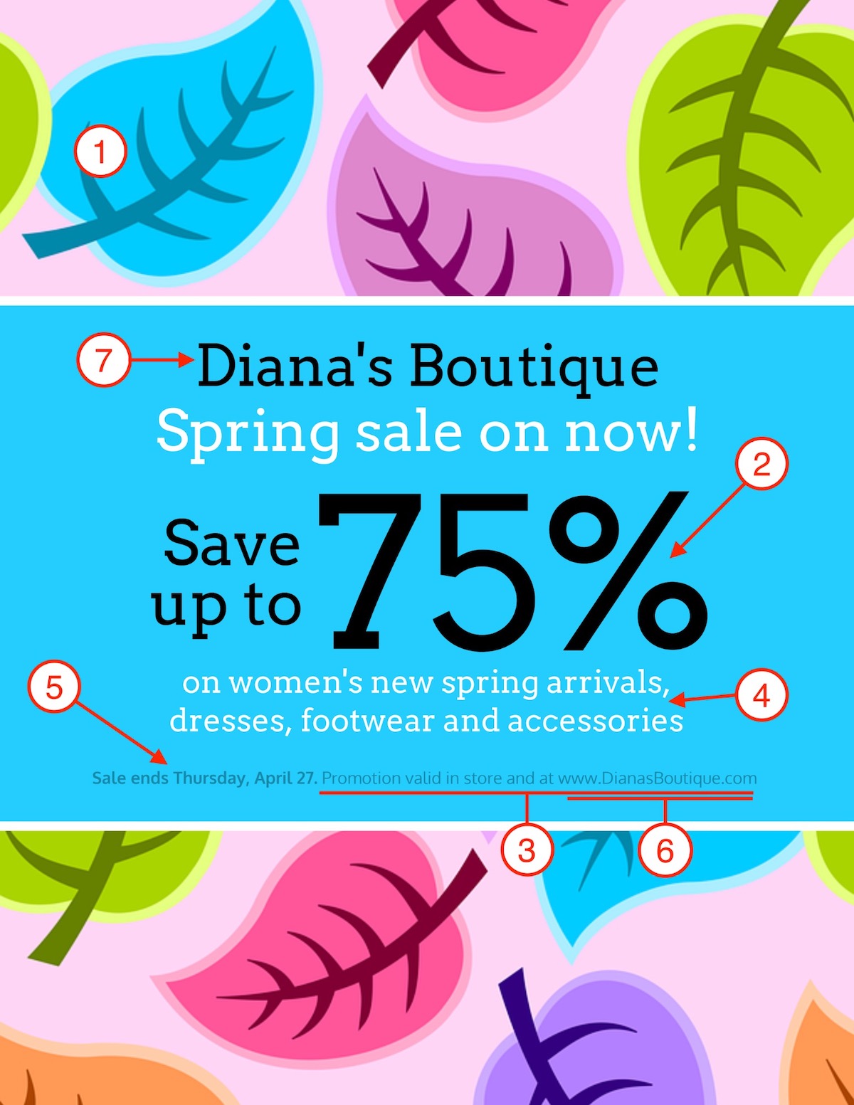 Spring Sale Poster Design Template