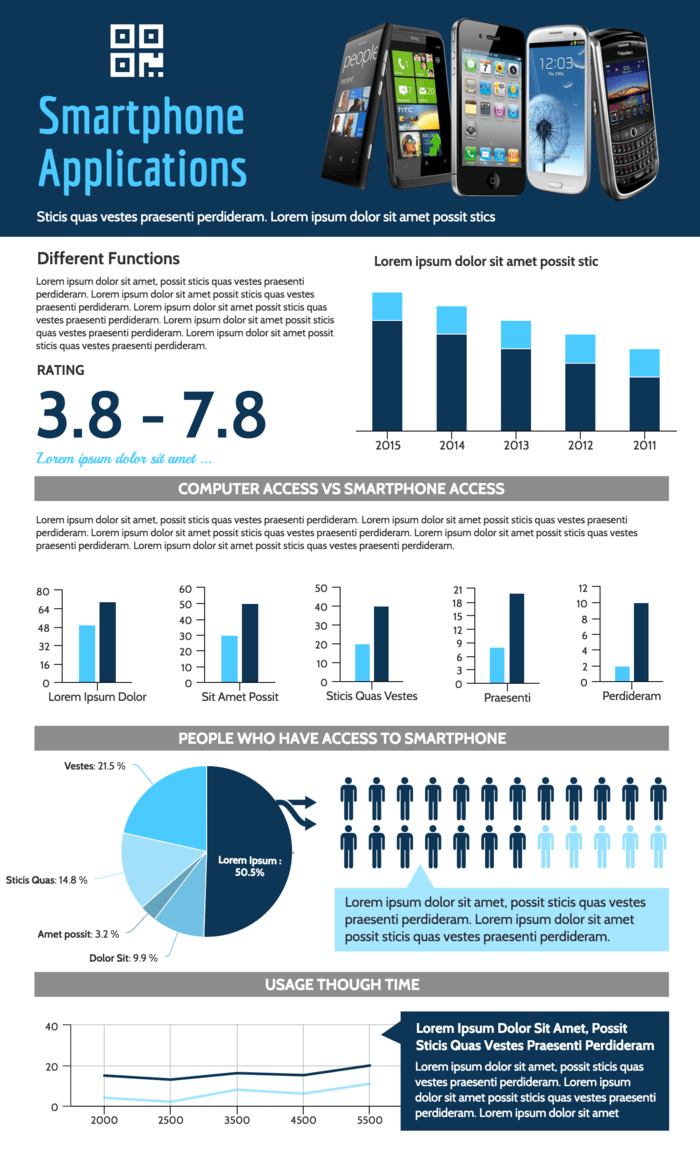 Smartphone Applications Infographic Template