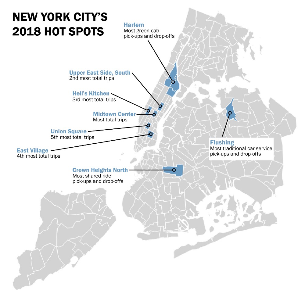 New York City Hot Spots Infographic