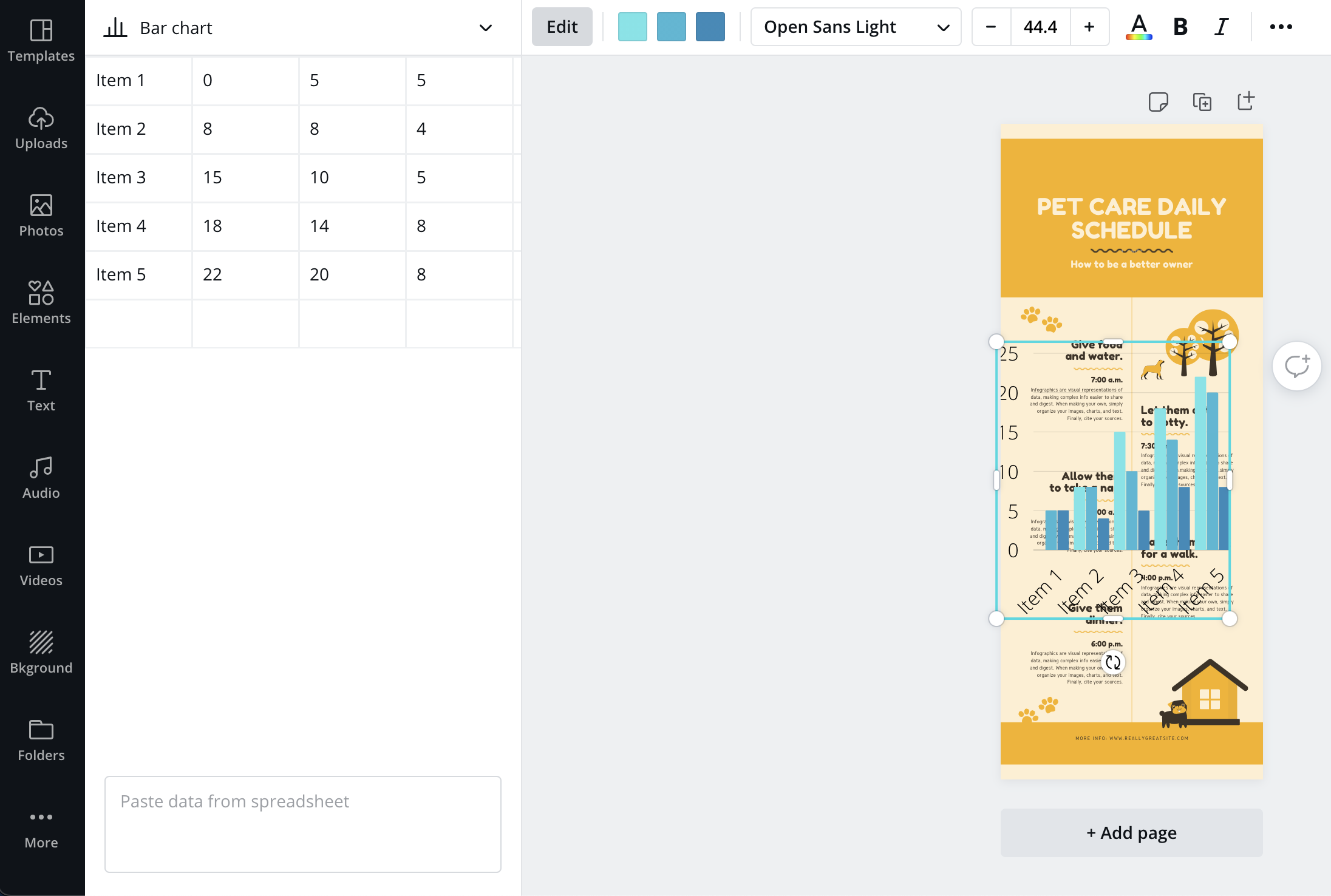 Canva vs Venngage Canva Charts Editor