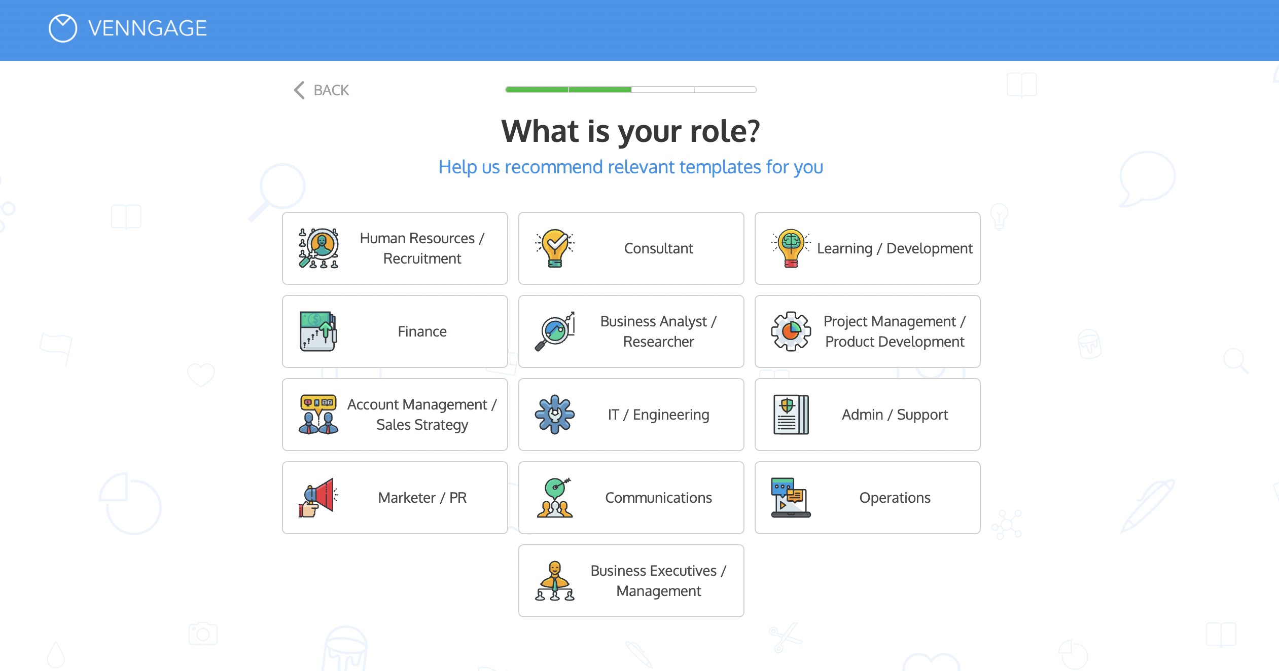 Powerpoint vs Venngage getting started Venngage Onboarding - Roles