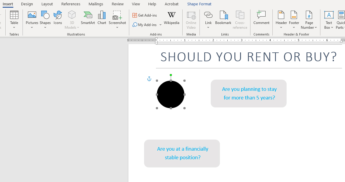 flowchart in word