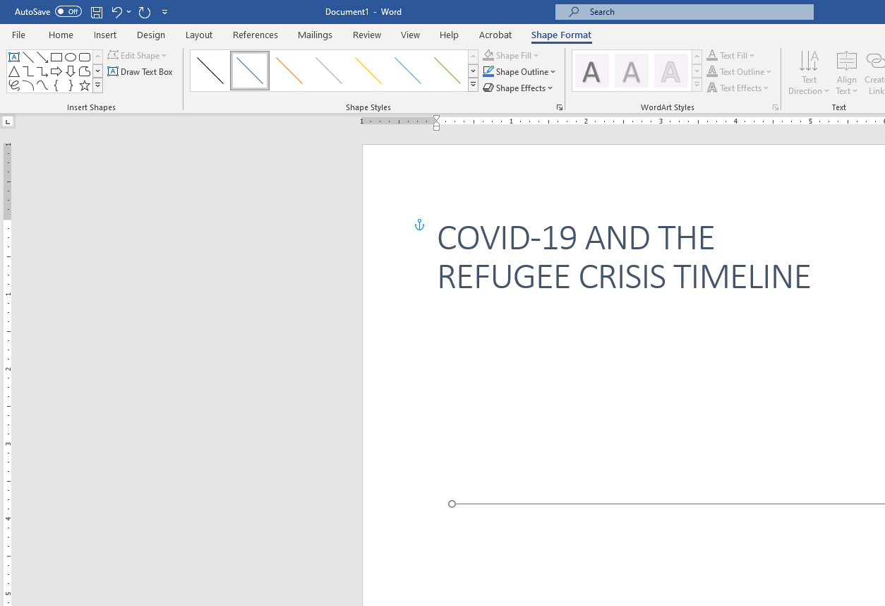 creating a timeline in microsoft word