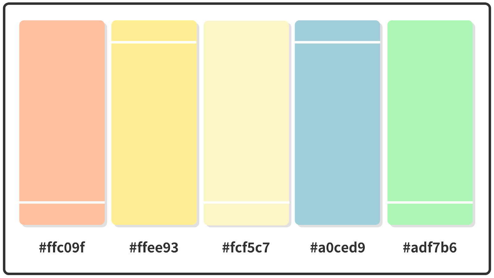 Pastel Color Code Table