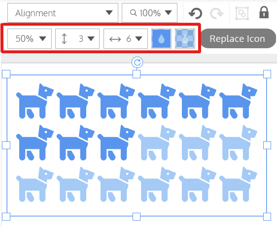 Pictogram icon adjustments