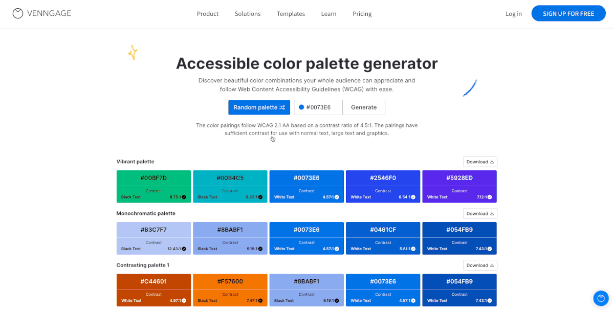 accessible color palette generator