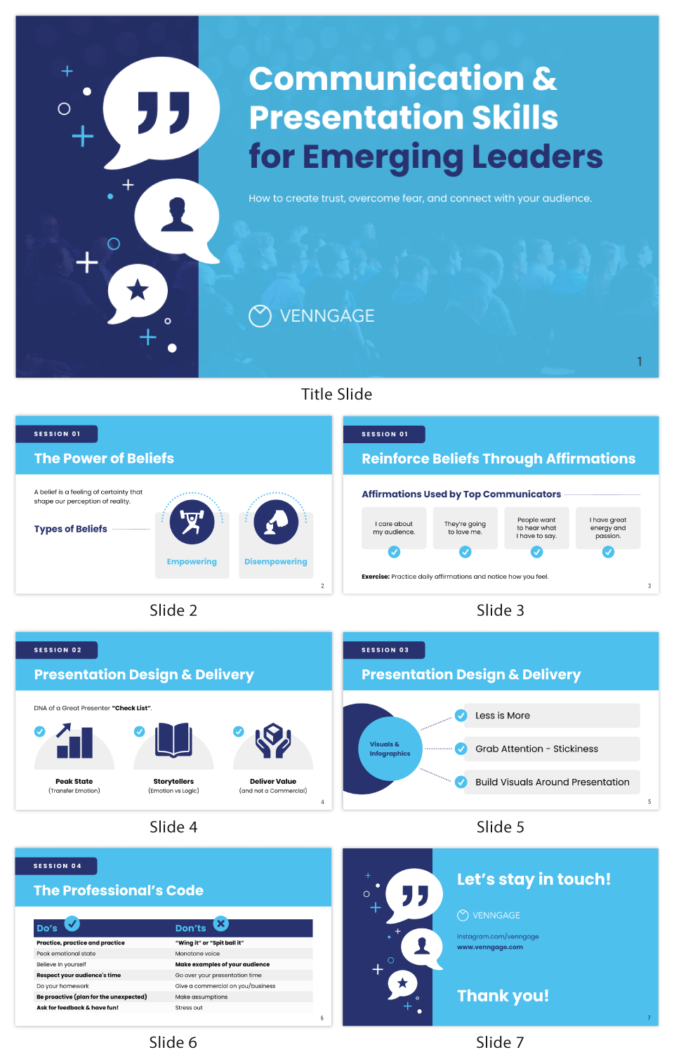 preesentación de power point en donde el color azul prevalece, en la cual se habla de la comunicación y habilidades de presentaciones