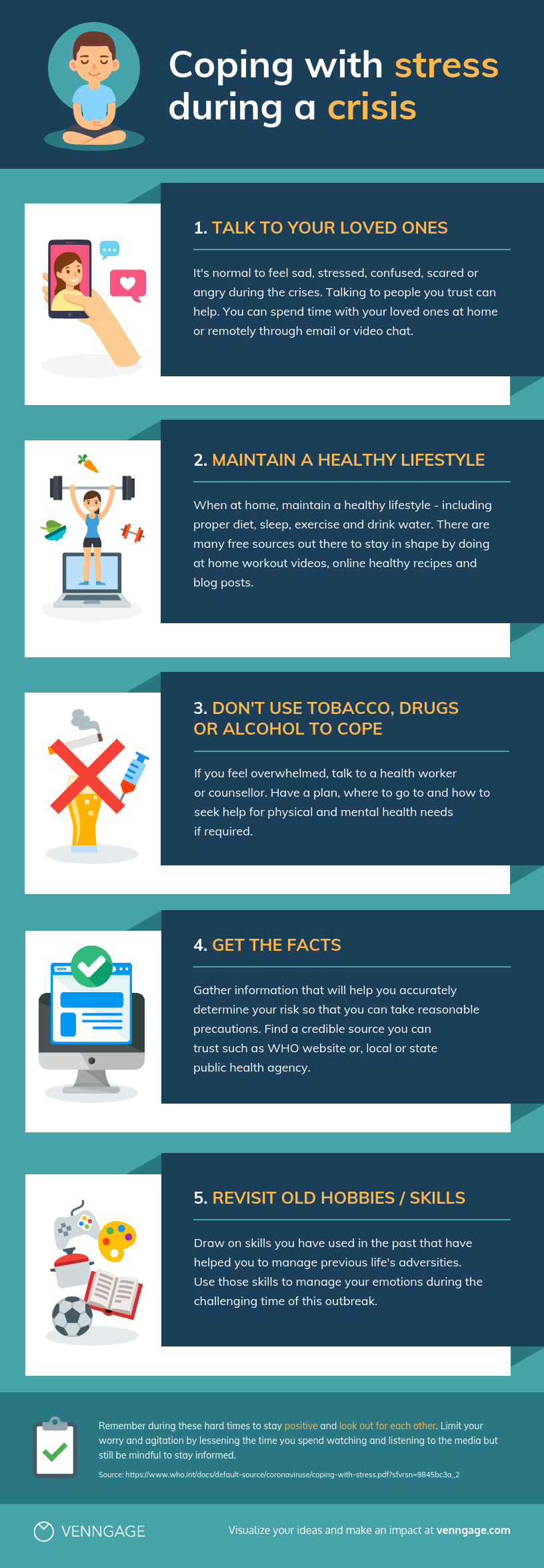 Plantilla para infografía sobre stress, la cual es muy básica y sirve como punto de inicio para realizar tu creación