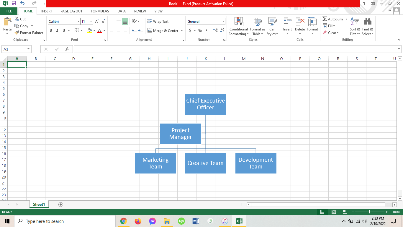 org chart in excel