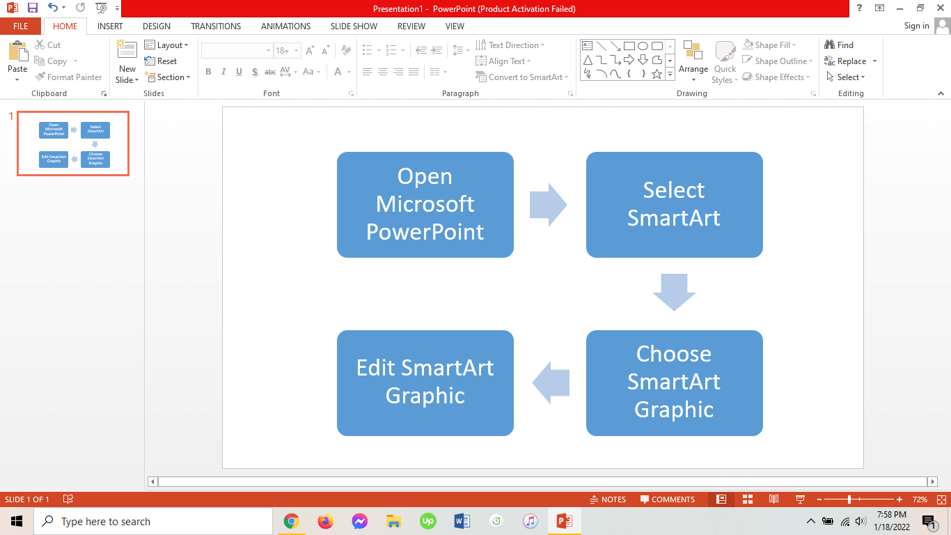 powerpoint flow chart