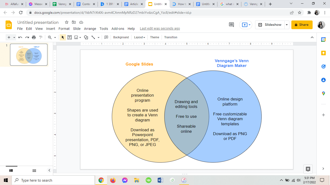 How to Make a Venn Diagram in Google Docs Venngage