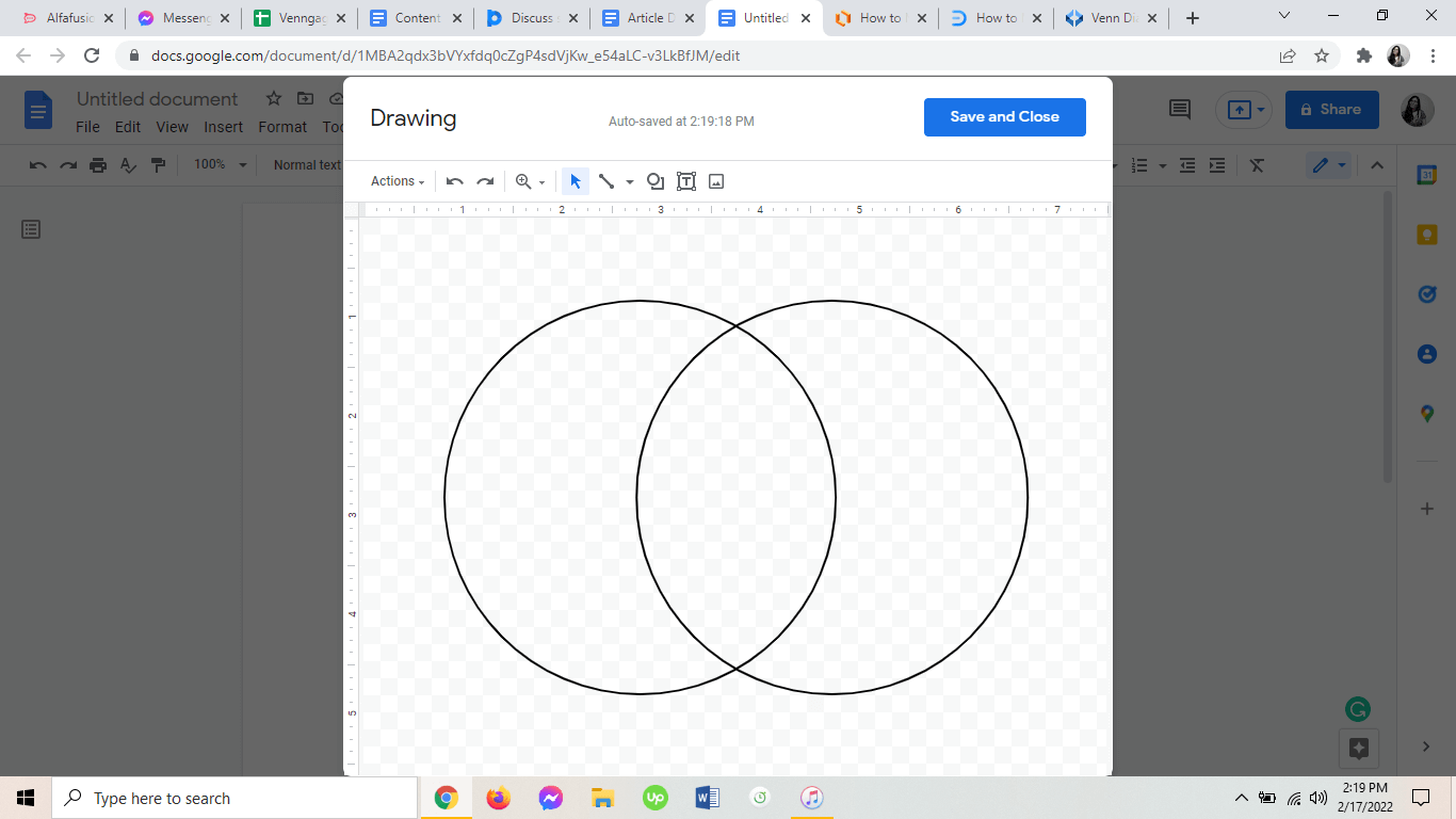 venn diagram google docs