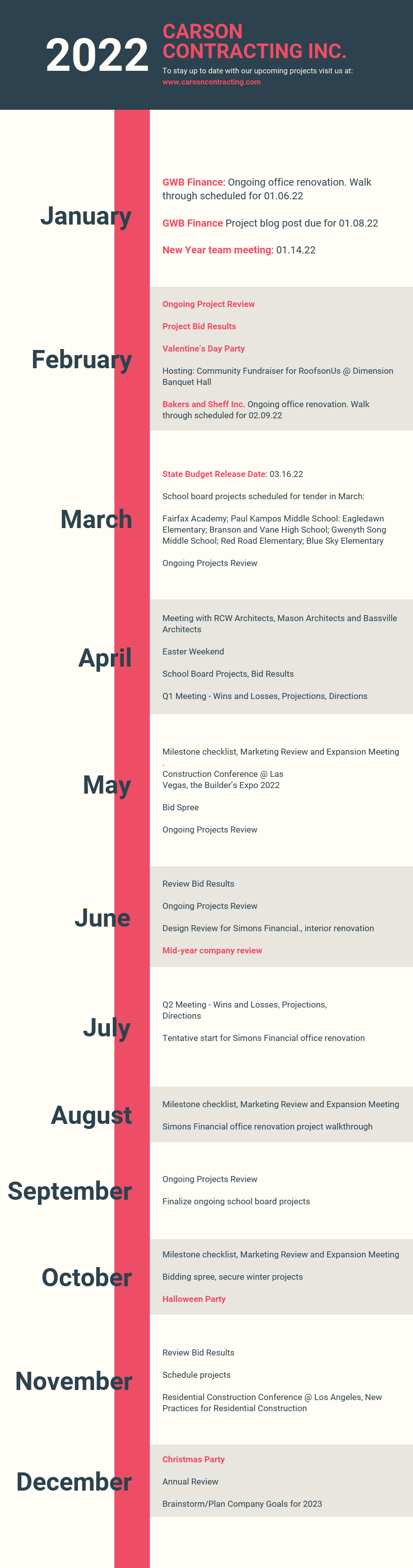 vertical calendar timeline example