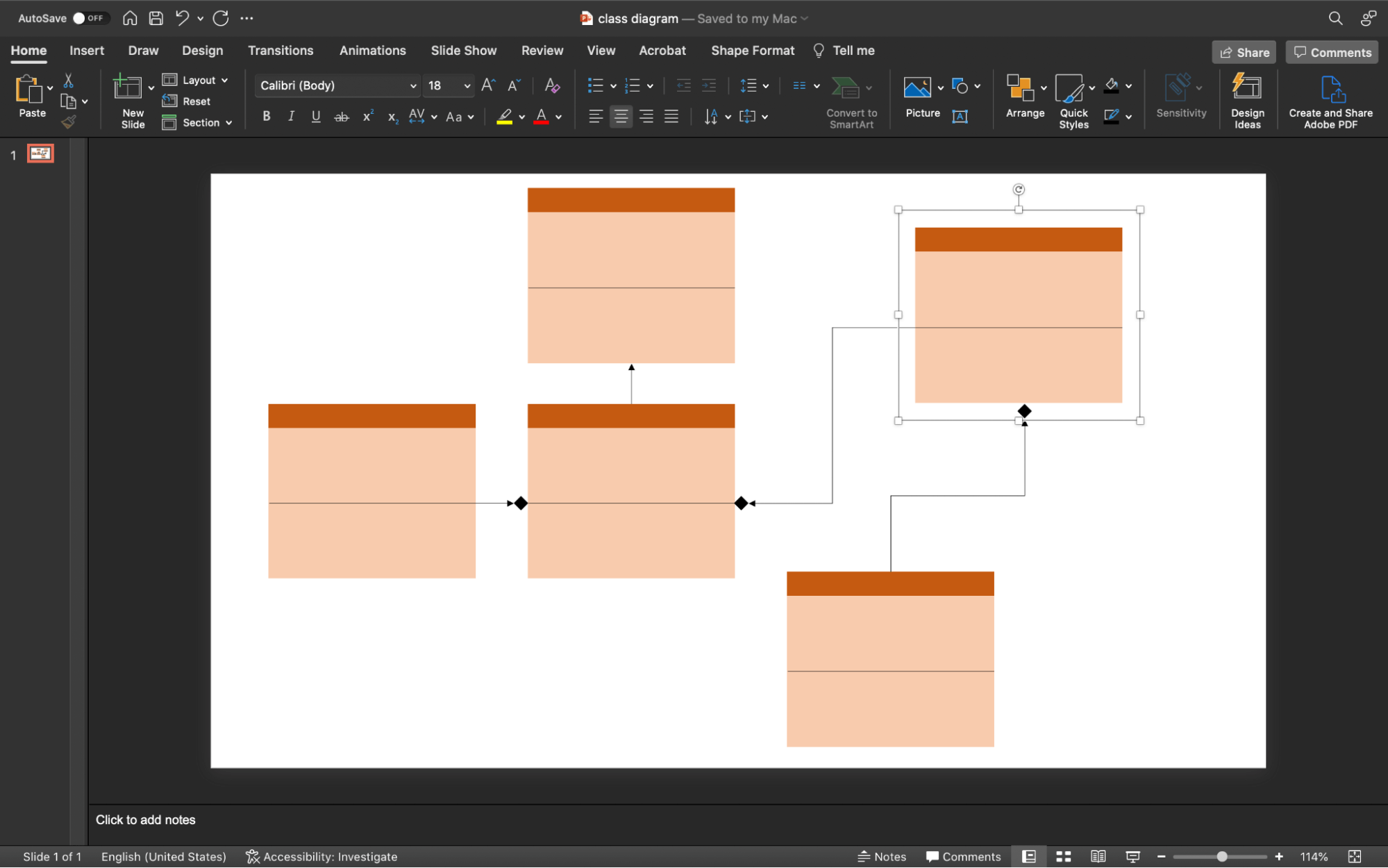 make class diagram with powerpoint 