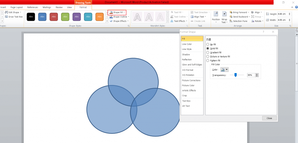 venn diagram transparency