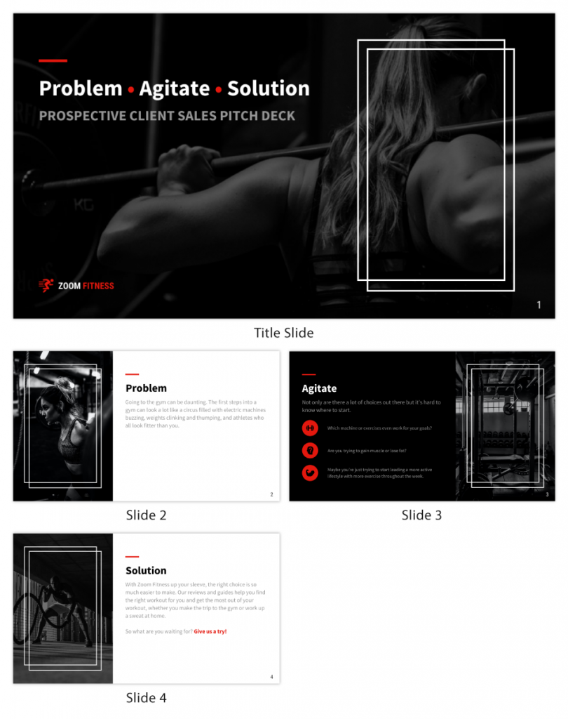 Problem Agitate Solution Pitch Deck Template 