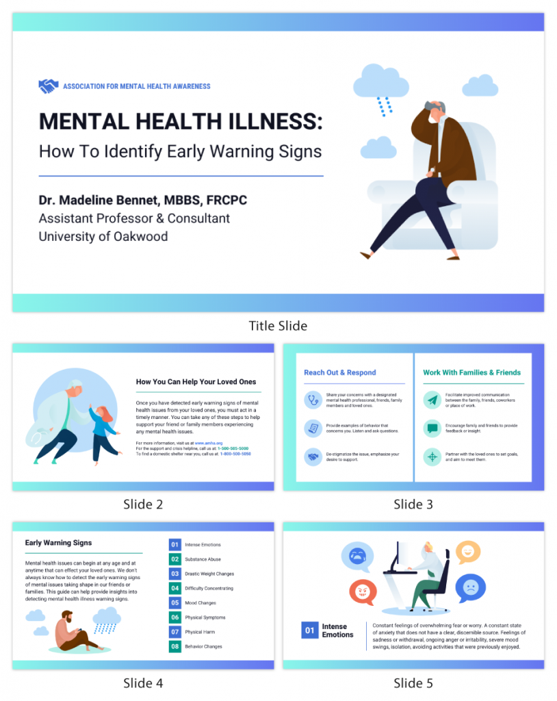 Nonprofit Mental Health Guide Presentation Template 