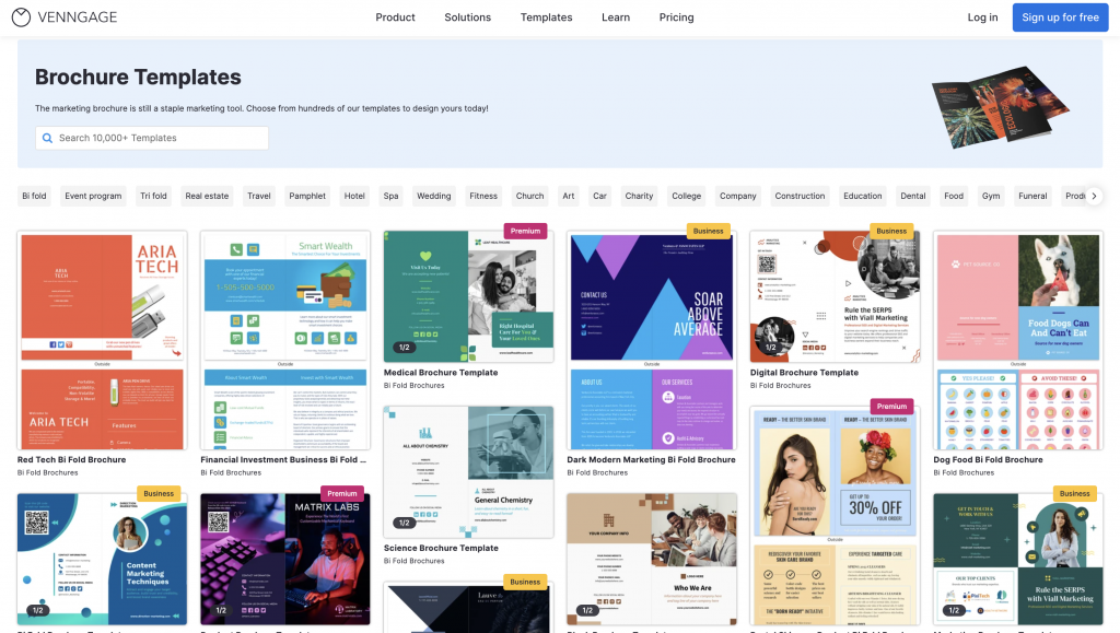 Venngage Brochure Templates Page