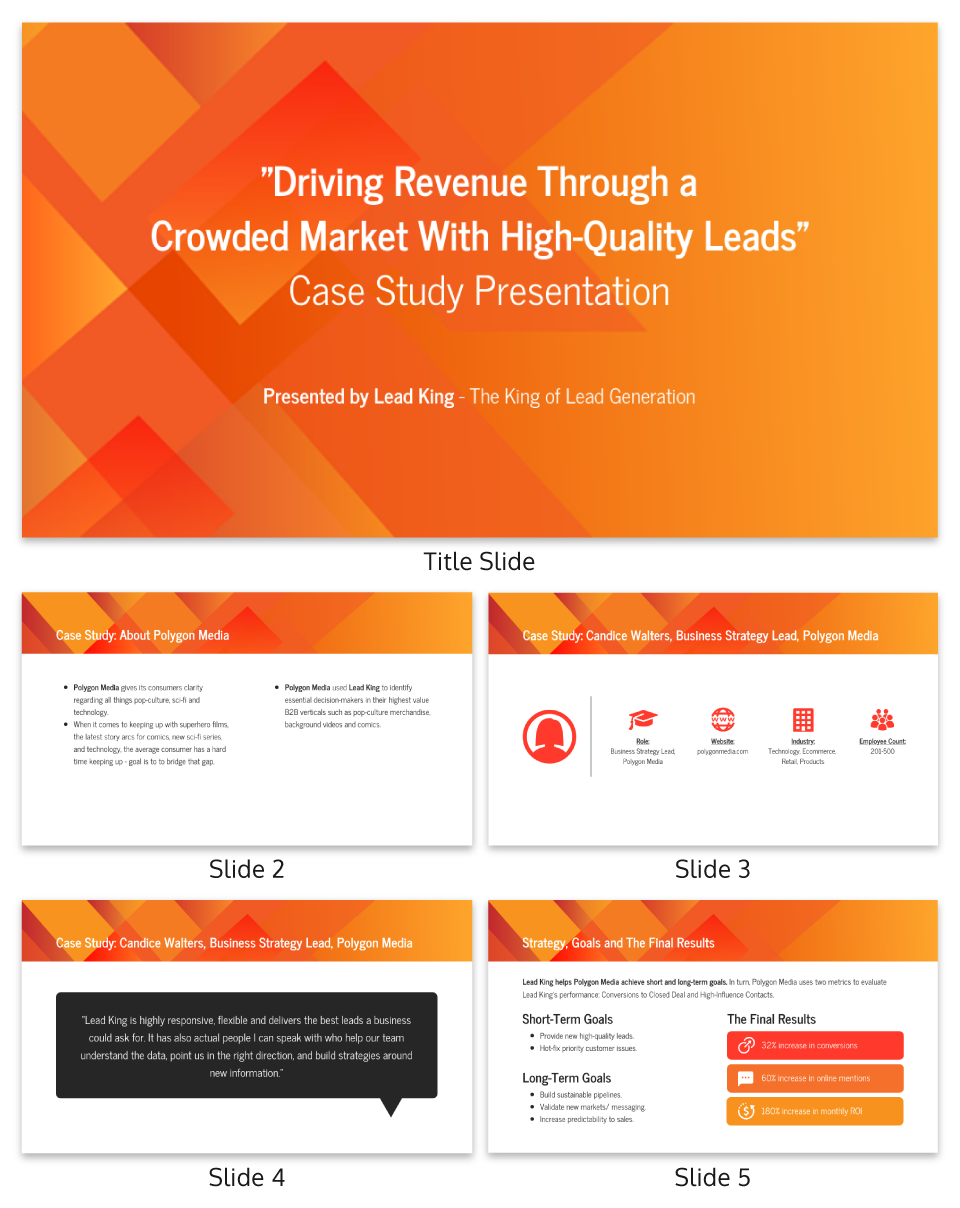 Modern Lead Generation Business Case Study Presentation Template