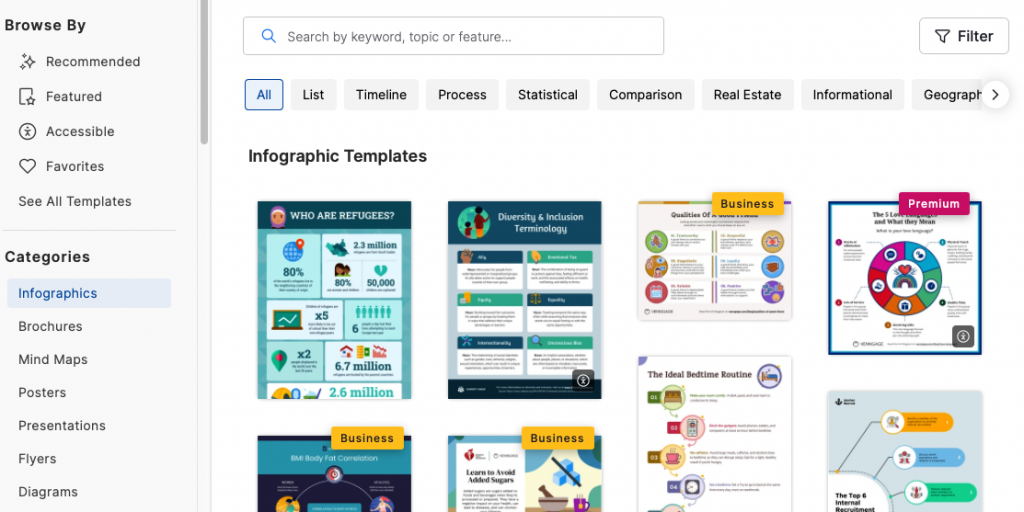 infographic templates venngage