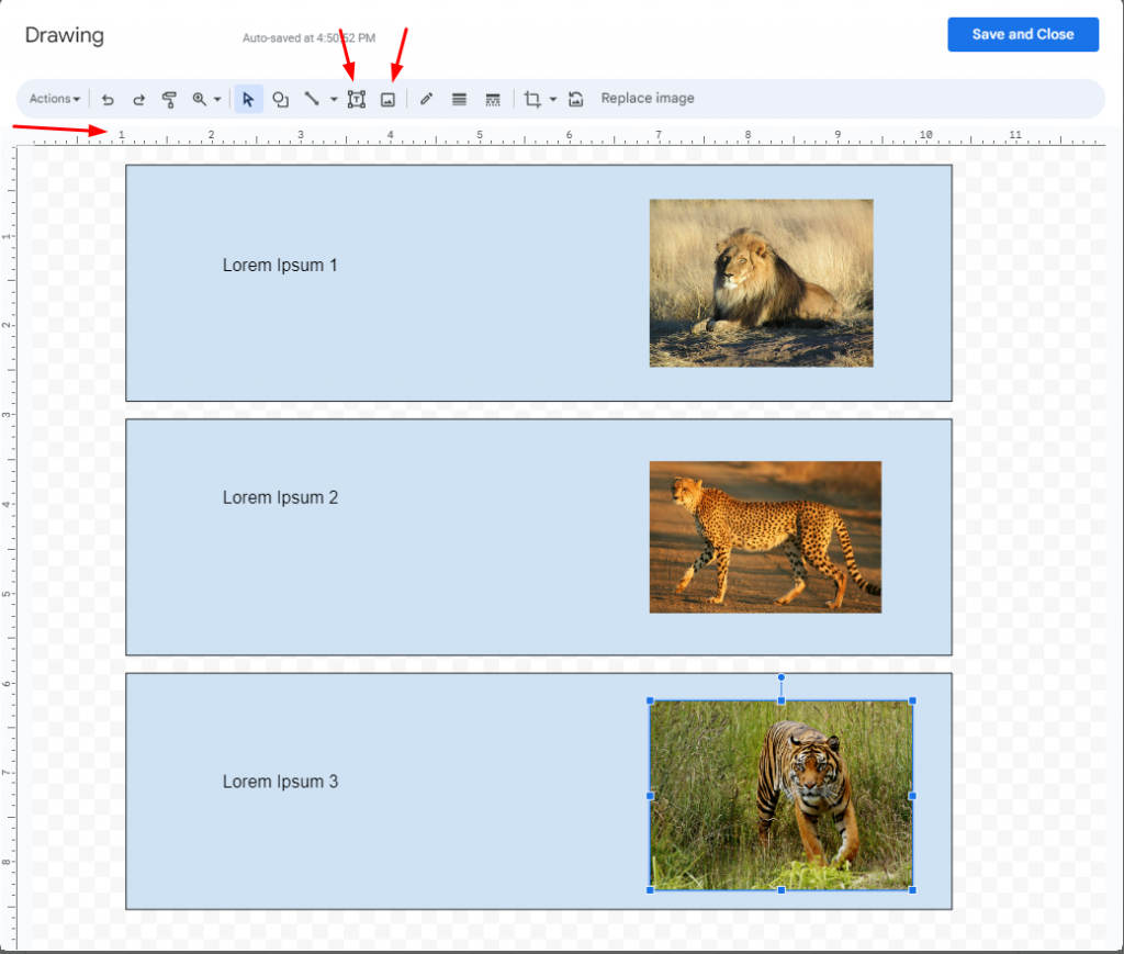 add text and images to google docs