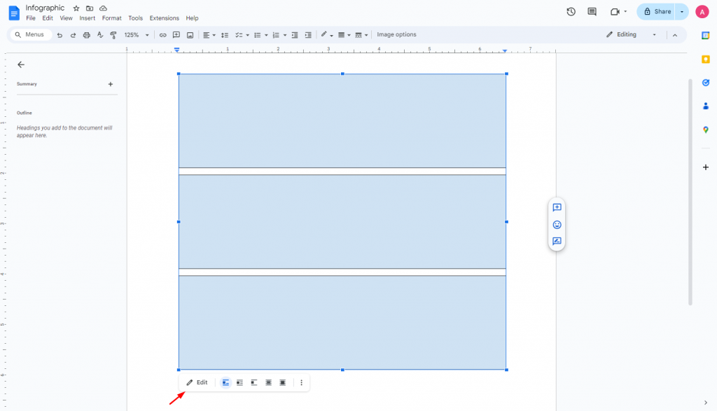 add text infographic google docs