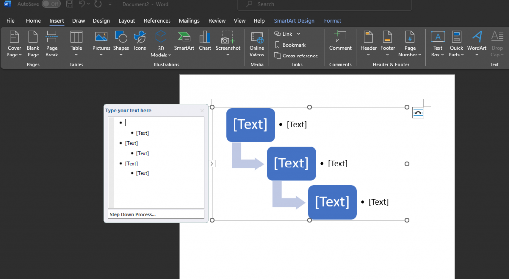 process infographic in word