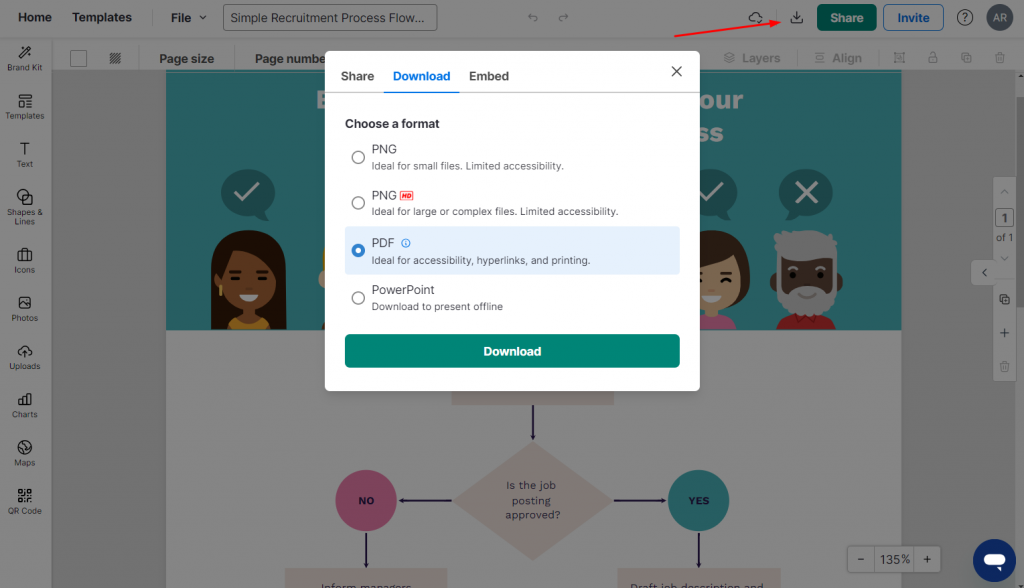 simple recruitment process flowchart