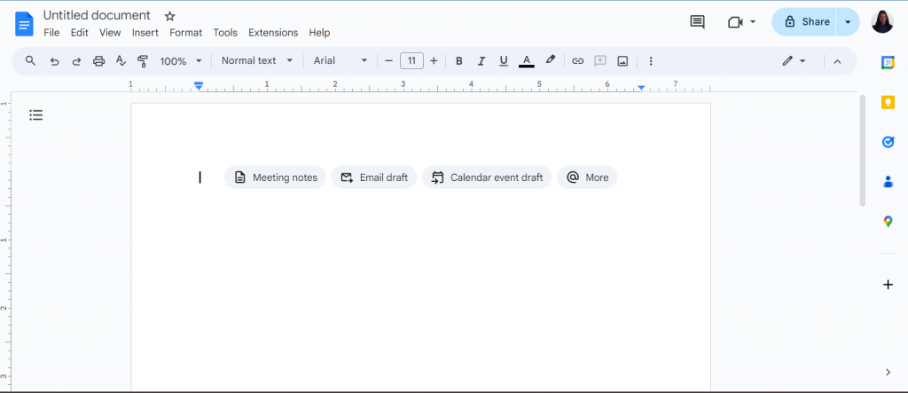 blank document google docs 