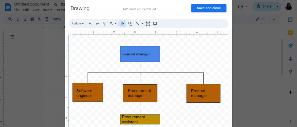 changing color scheme google docs org chart 