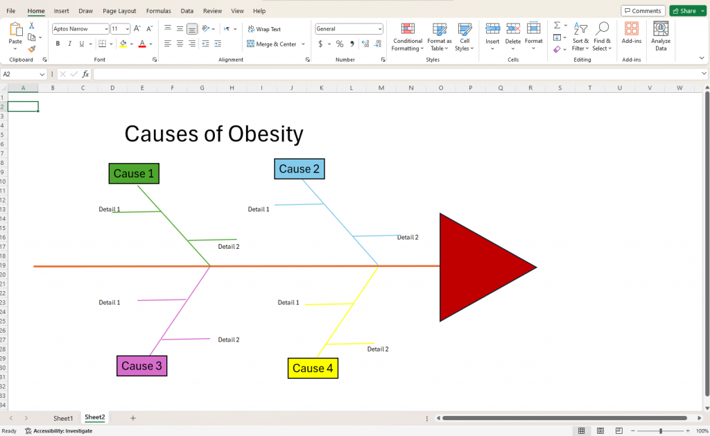 customized fishbone diagram excel