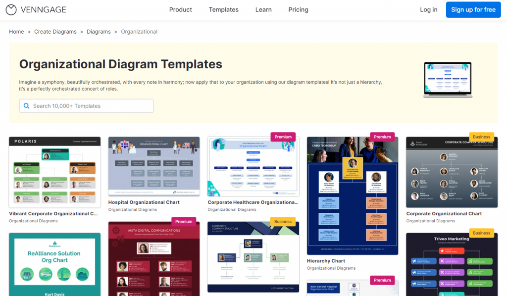 org charts template page venngage 