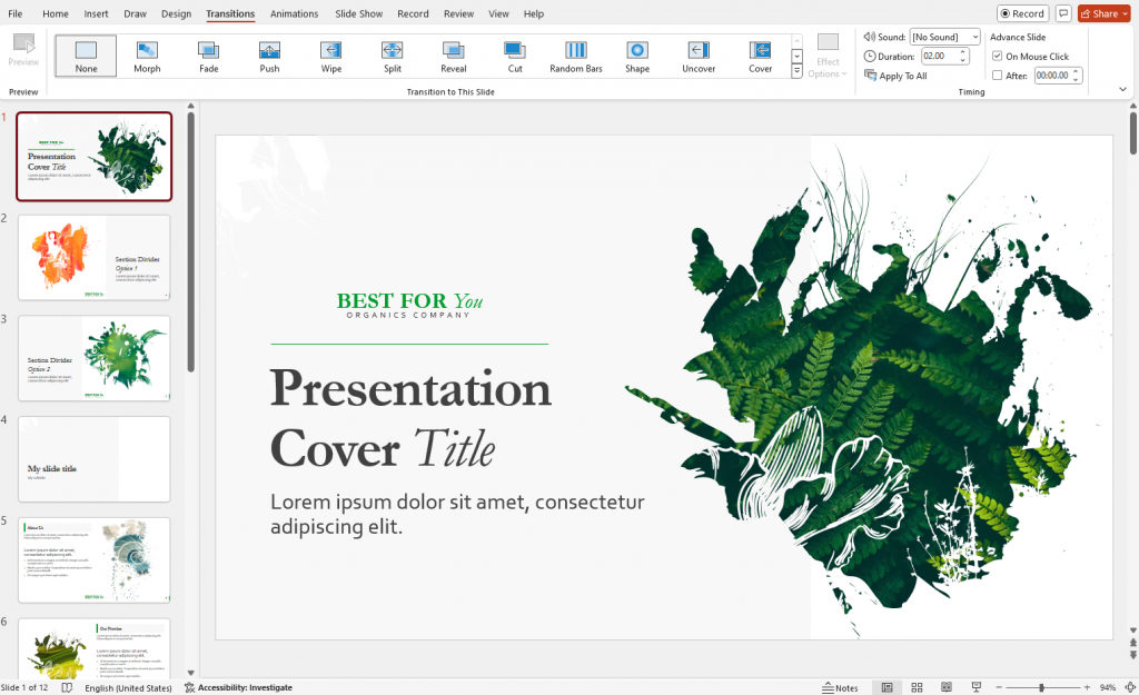 powerpoint transitions