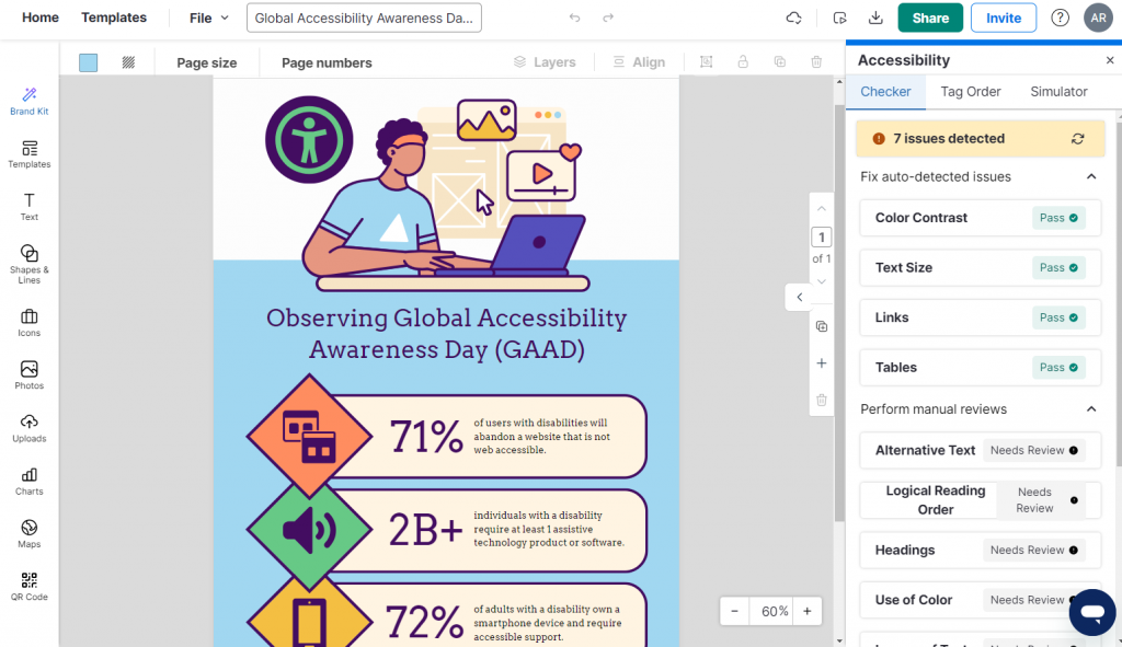 accessibility checker venngage