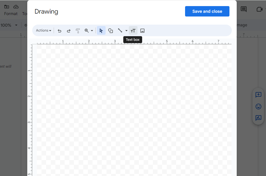 Add text and shapes using 'Drawing' from the drop-down menu to add 
custom designs and text
